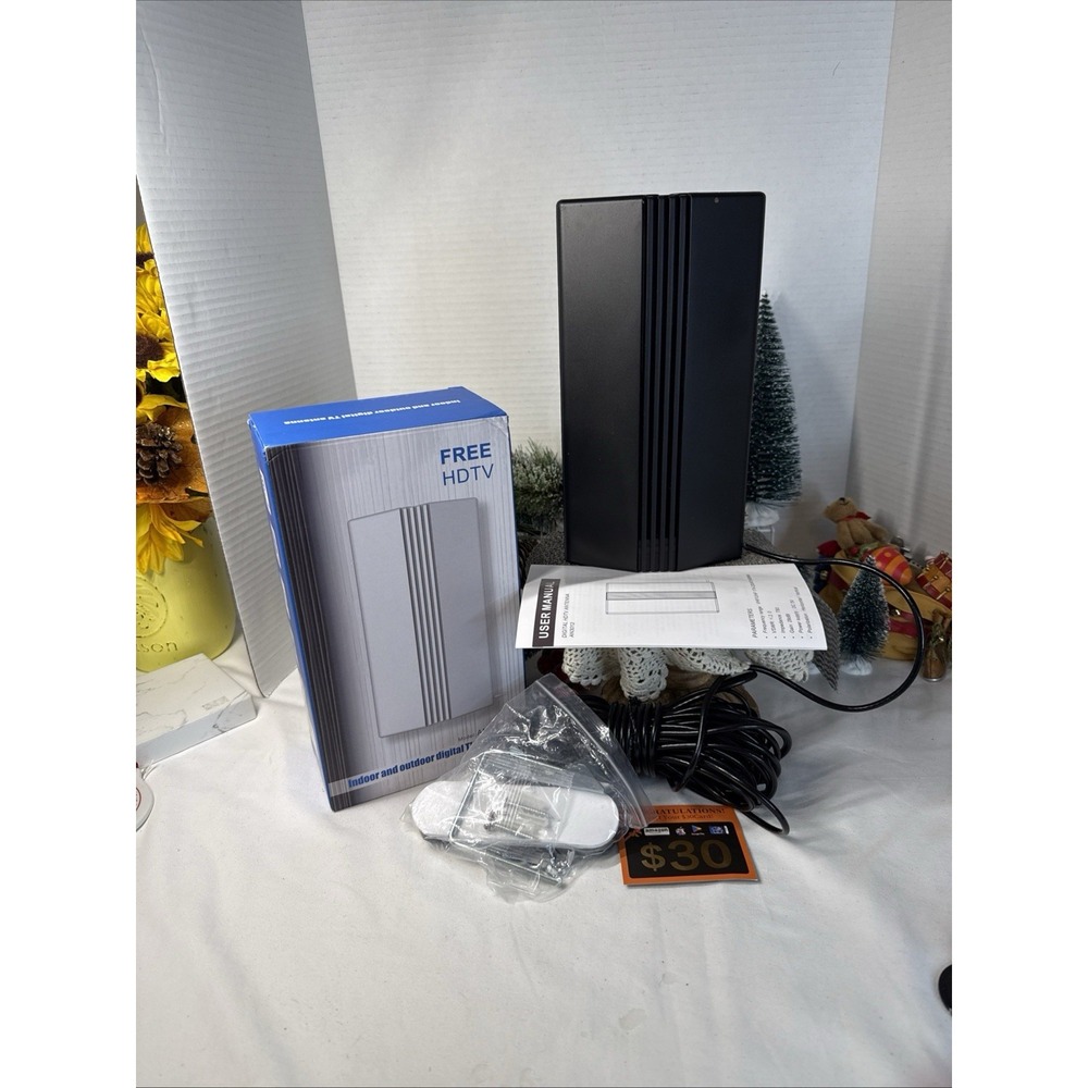 FREE HDTV Indoor/Outdoor Digital TV Antenna Model: AN-3012 Strong Signal NIOB